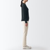 婦人　洗えるウールハイゲージクルーネックセーター