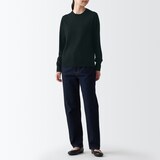 婦人　洗えるウールハイゲージクルーネックセーター