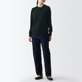 婦人　洗えるウールハイゲージクルーネックセーター