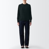 婦人　洗えるウールハイゲージクルーネックセーター