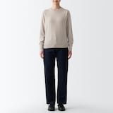 婦人　洗えるウールハイゲージクルーネックセーター