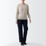 婦人　洗えるウールハイゲージクルーネックセーター