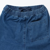 婦人　洗いざらしデニム　イージーテーパードパンツ