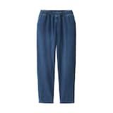 婦人　洗いざらしデニム　イージーテーパードパンツ