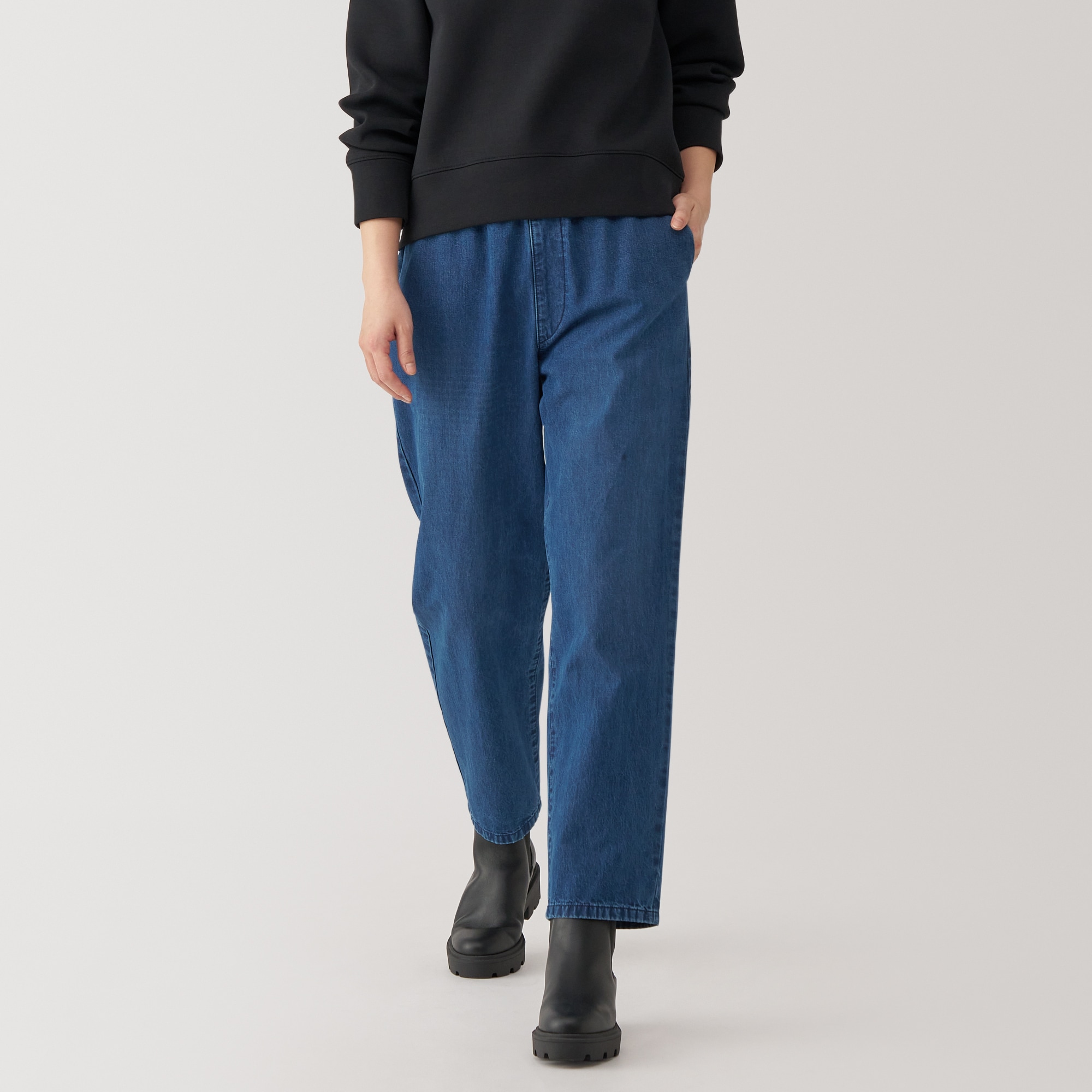 婦人 洗いざらしデニム イージーテーパードパンツ | 無印良品