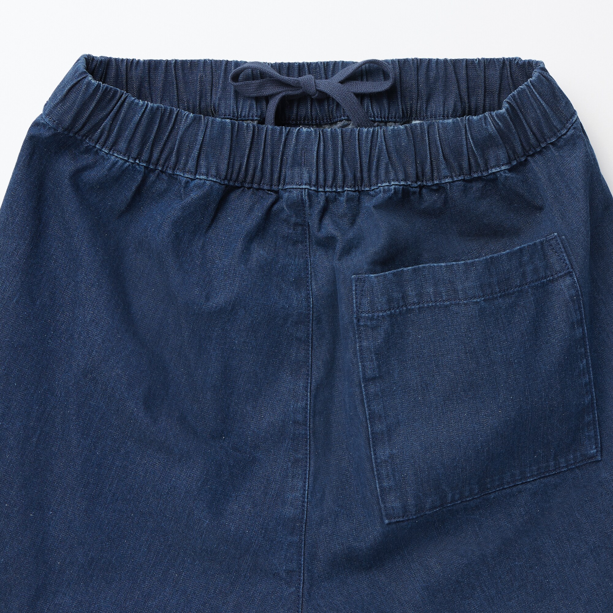 婦人　洗いざらしデニム　イージーテーパードパンツ