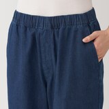 婦人　洗いざらしデニム　イージーテーパードパンツ