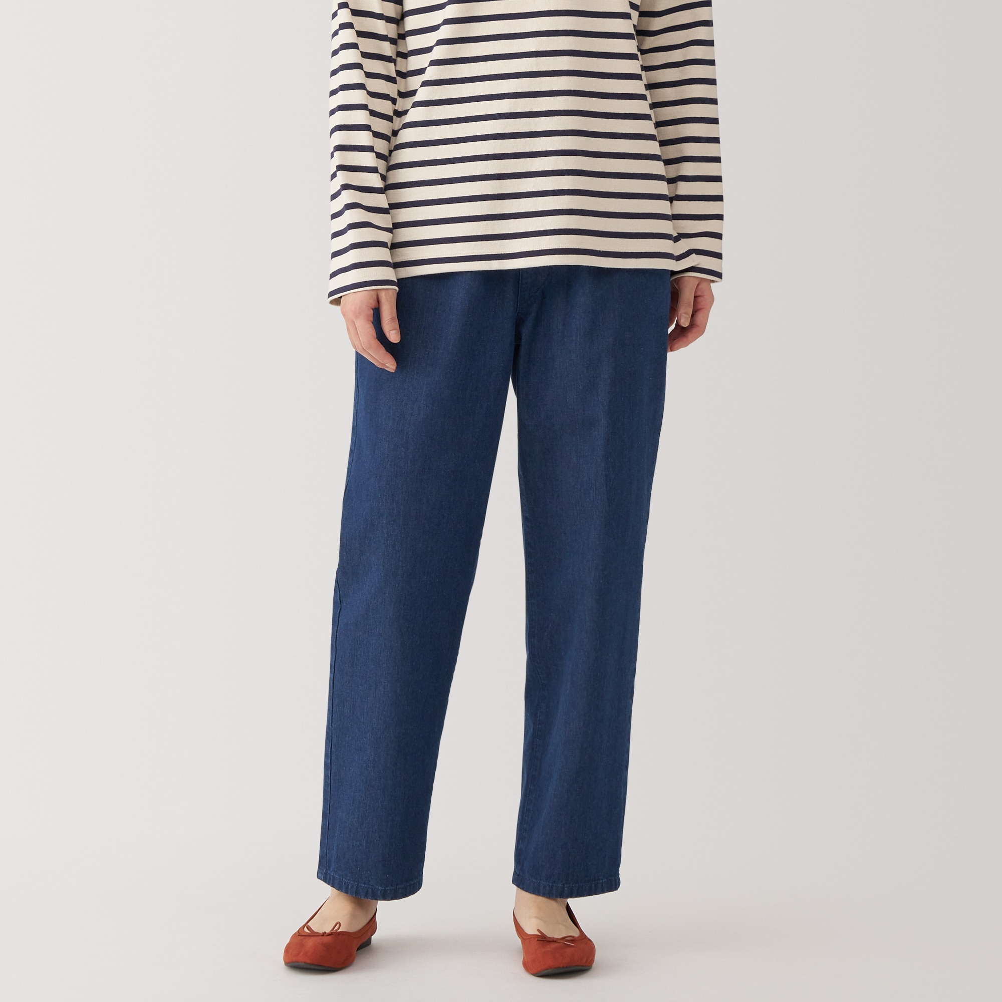 婦人 洗いざらしデニム イージーテーパードパンツ | 無印良品