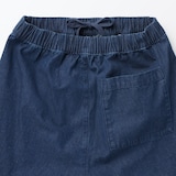 婦人　洗いざらしデニム　イージーテーパードパンツ