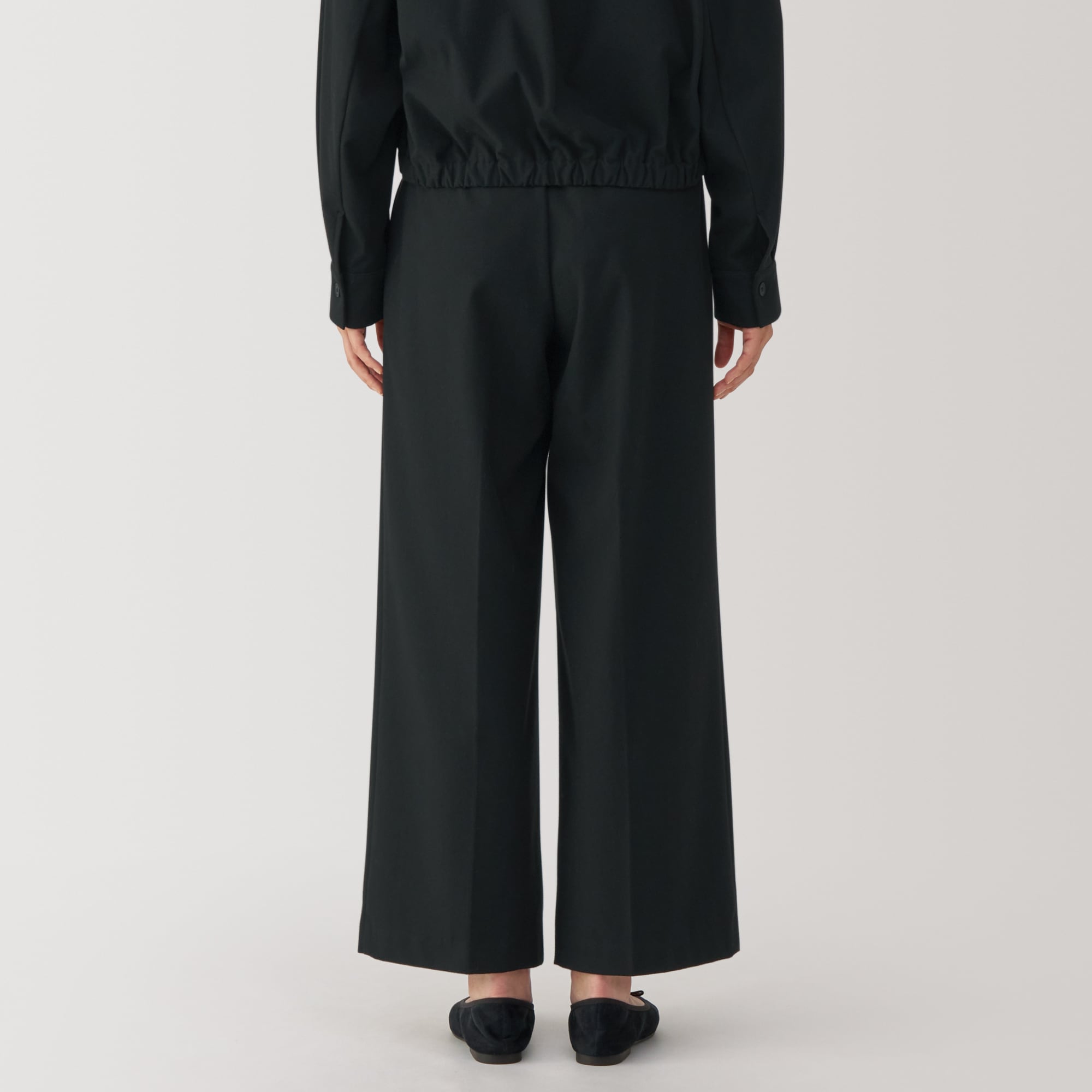 婦人 ストレッチ起毛タックワイドパンツ | 無印良品