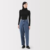 婦人　洗えるウールハイゲージリブタートルネックセーター