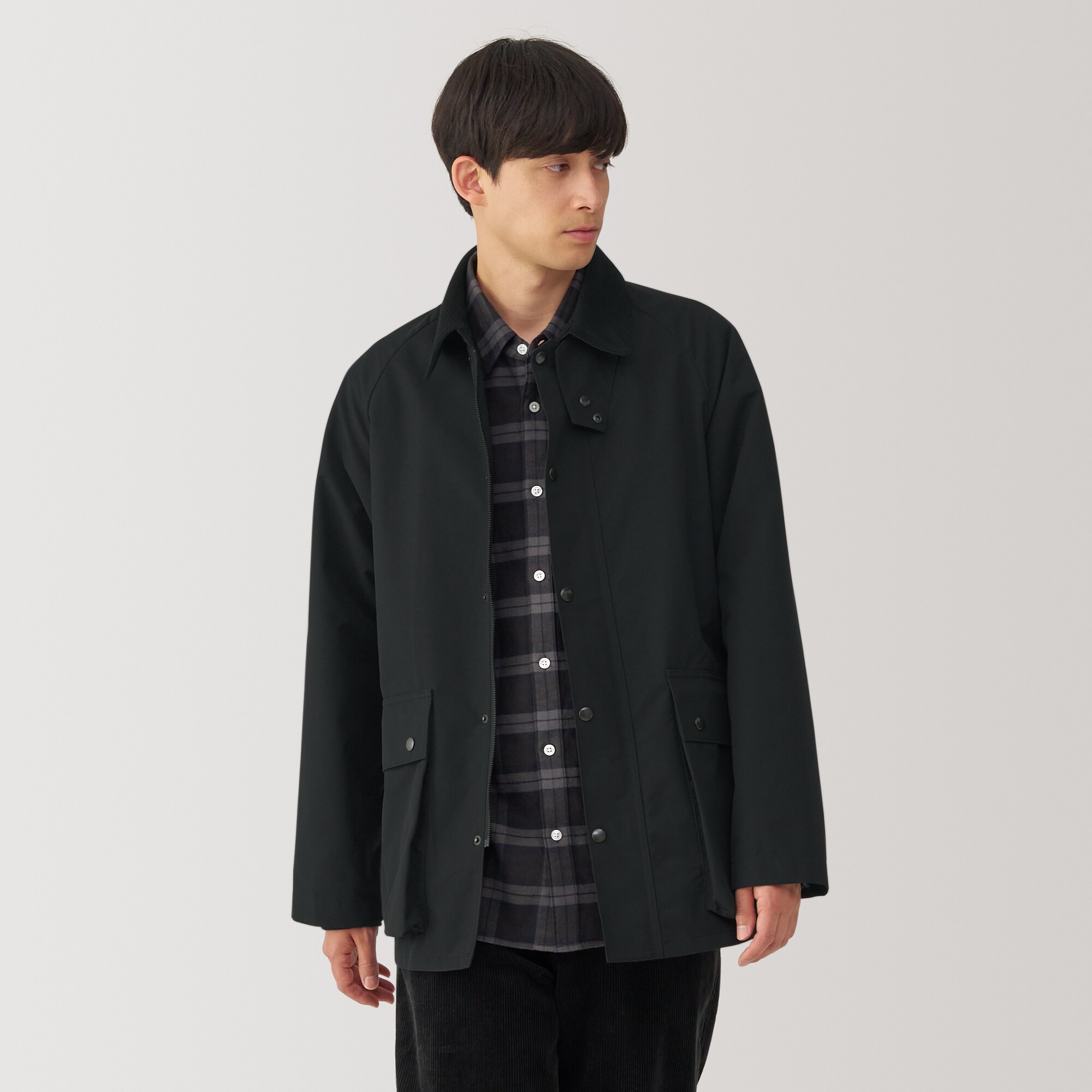 紳士　撥水コーデュロイ衿ジャケット