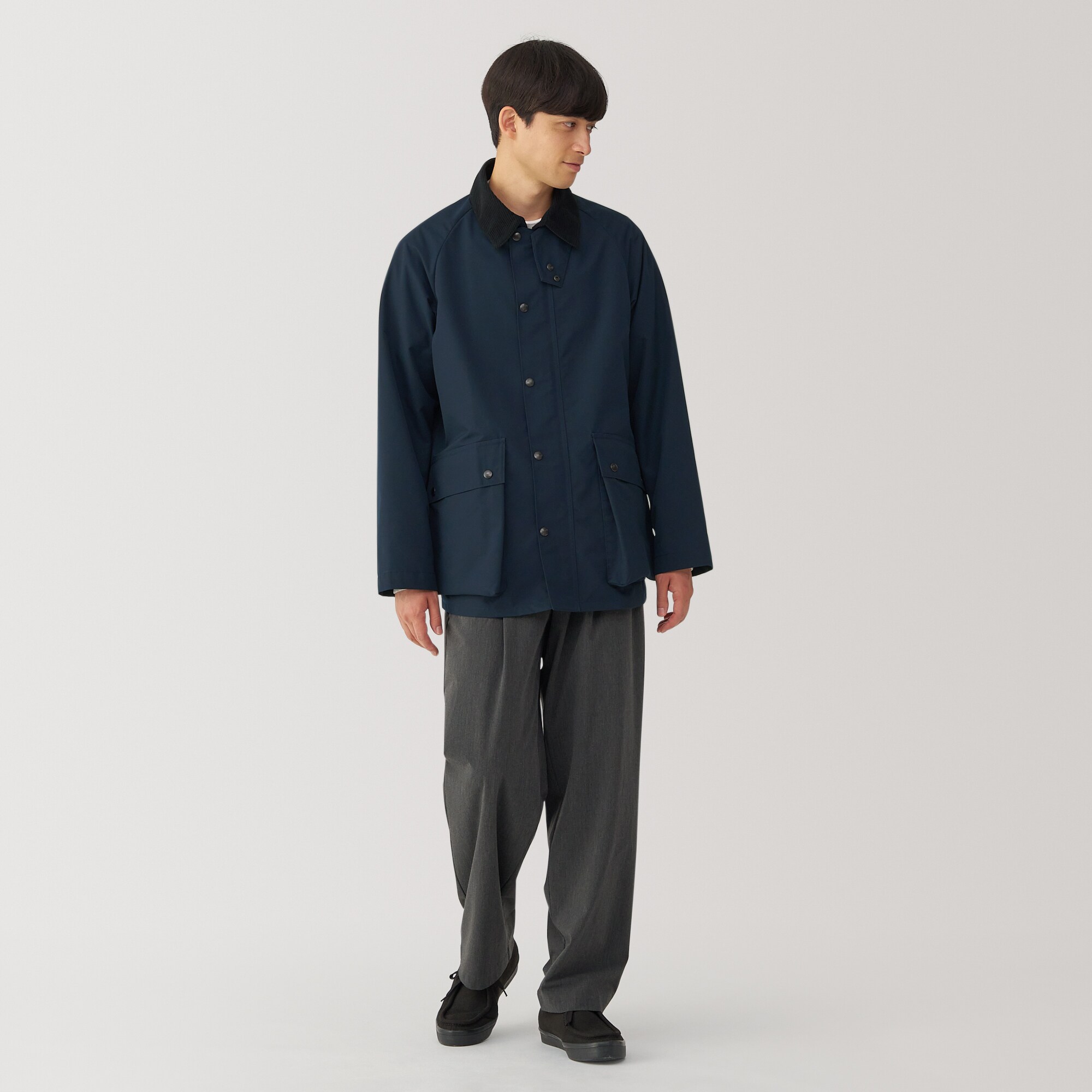 紳士　撥水コーデュロイ衿ジャケット