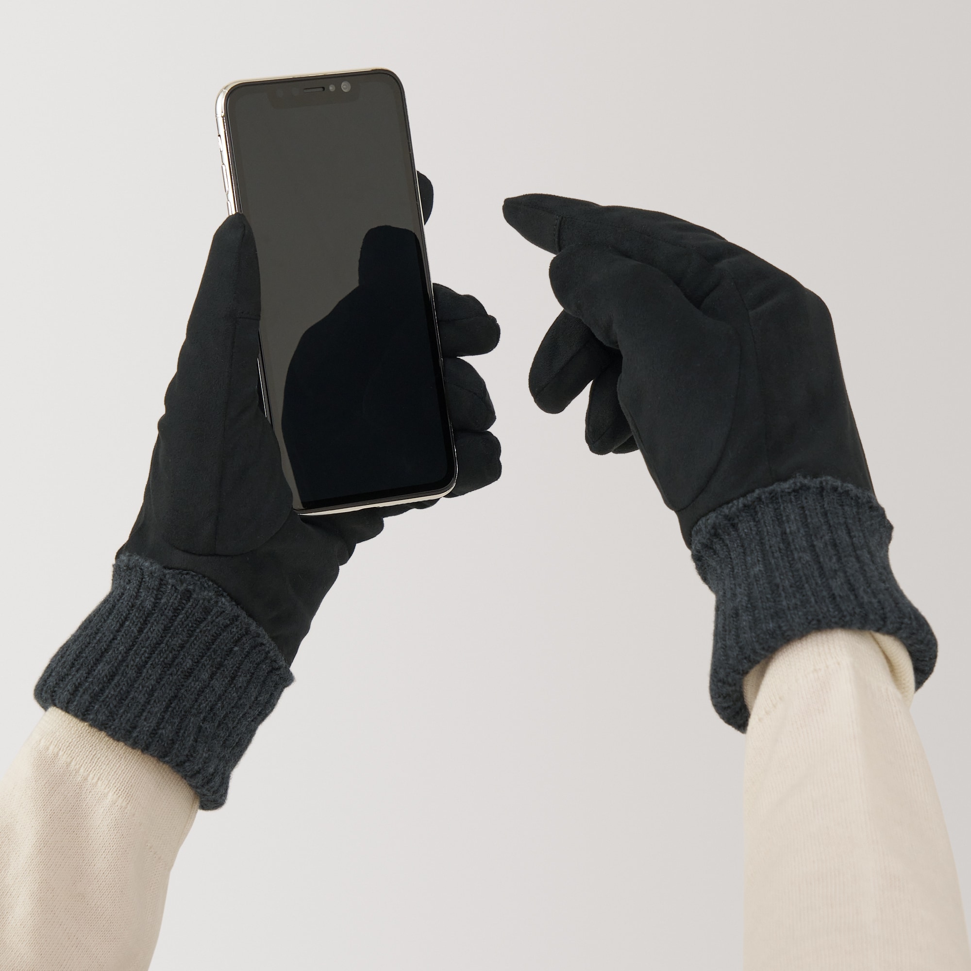 撥水防風生地を使った　起毛　タッチパネル手袋