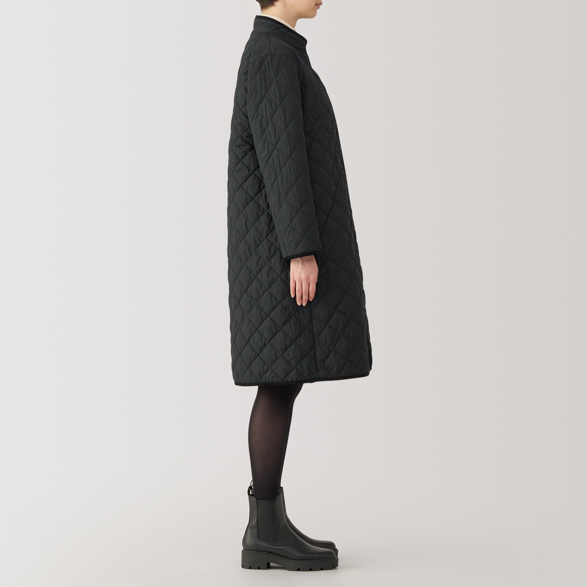 婦人 洗える中わたキルティングコート | 無印良品