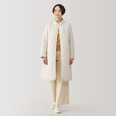 婦人　洗える中わたキルティングコート