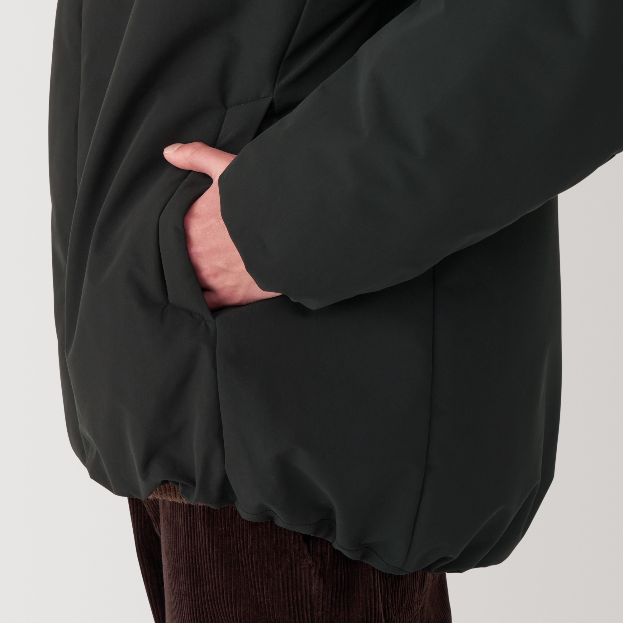 紳士　洗える中わた　フードジャケット