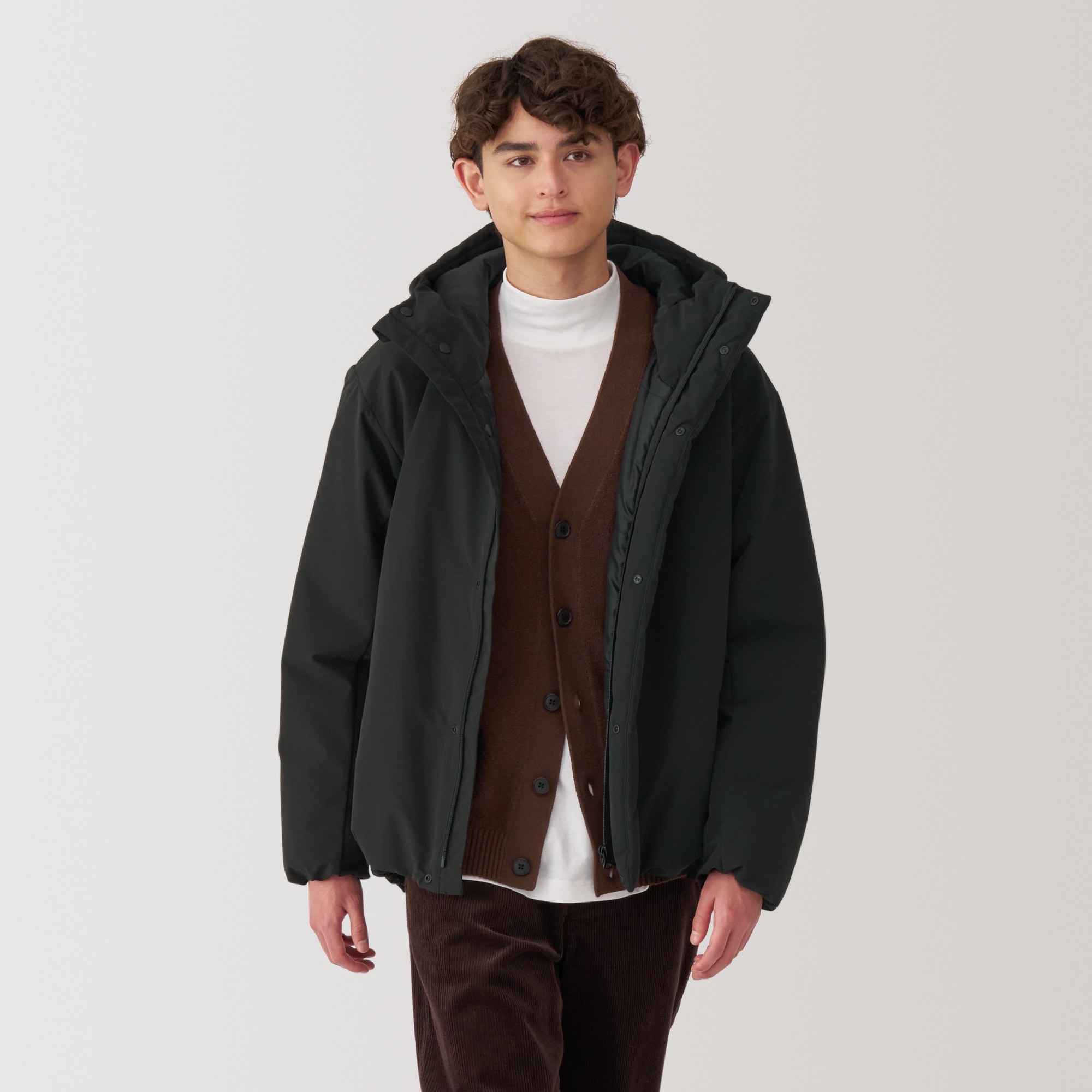 紳士 洗える中わた フードジャケット | 無印良品