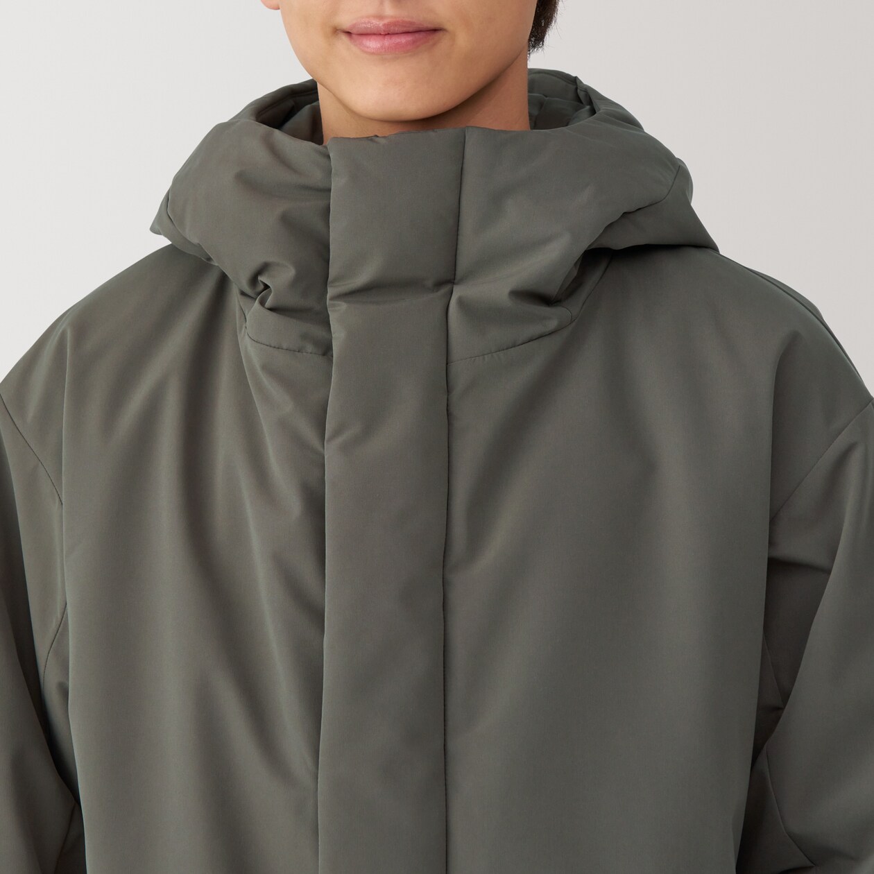 紳士　洗える中わた　フードジャケット