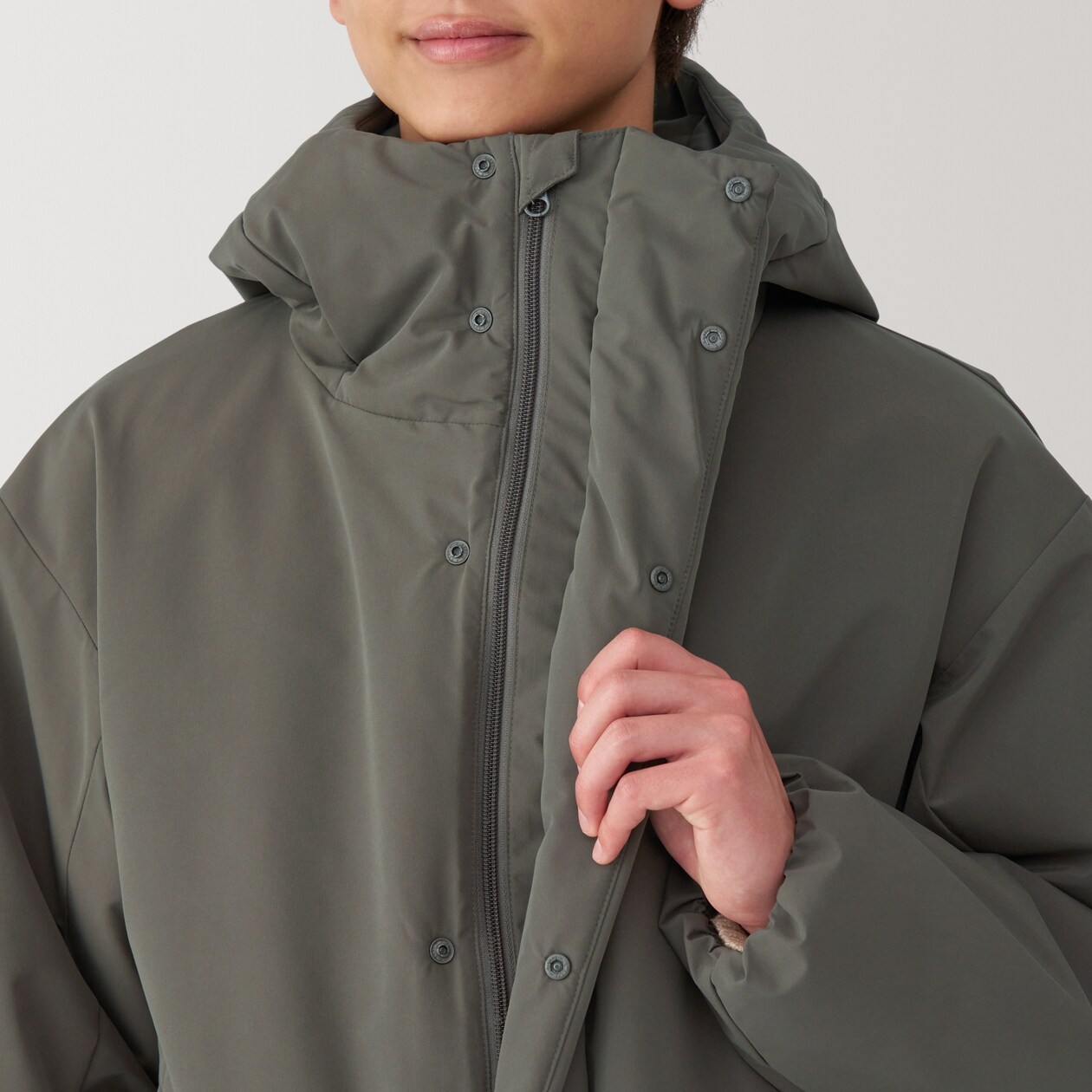 紳士　洗える中わた　フードジャケット