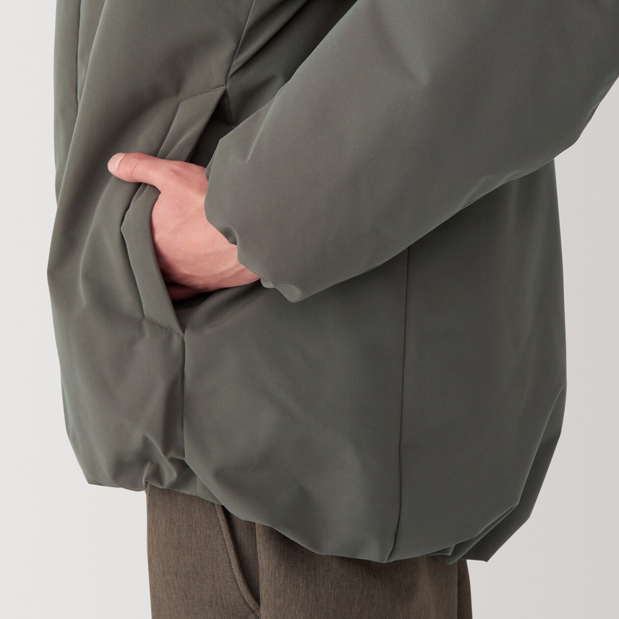 紳士　洗える中わた　フードジャケット