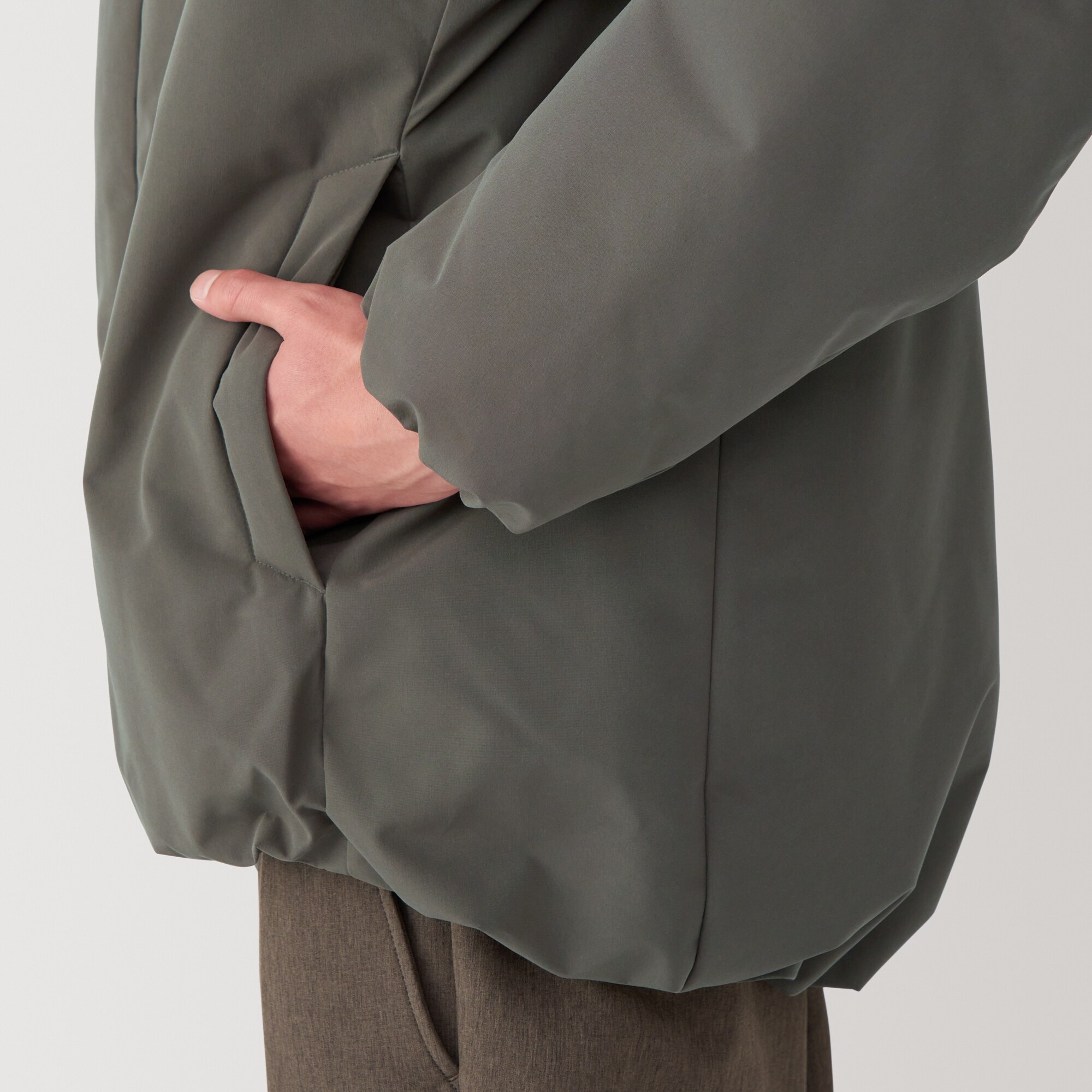 紳士　洗える中わた　フードジャケット