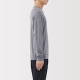 紳士　洗えるウールハイゲージクルーネックセーター