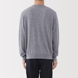 紳士　洗えるウールハイゲージクルーネックセーター