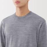 紳士　洗えるウールハイゲージクルーネックセーター