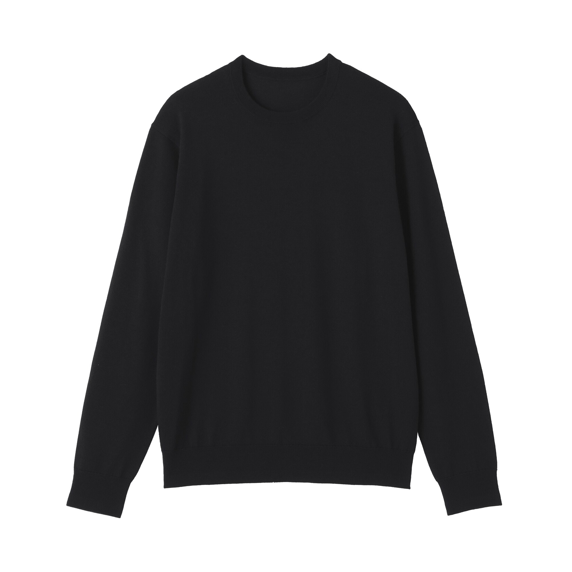 紳士　洗えるウールハイゲージクルーネックセーター