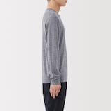 紳士　洗えるウールハイゲージクルーネックセーター