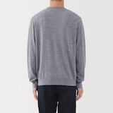 紳士　洗えるウールハイゲージクルーネックセーター