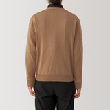 紳士　洗えるウールハイゲージＶネックカーディガン