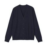 紳士　洗えるウールハイゲージＶネックカーディガン