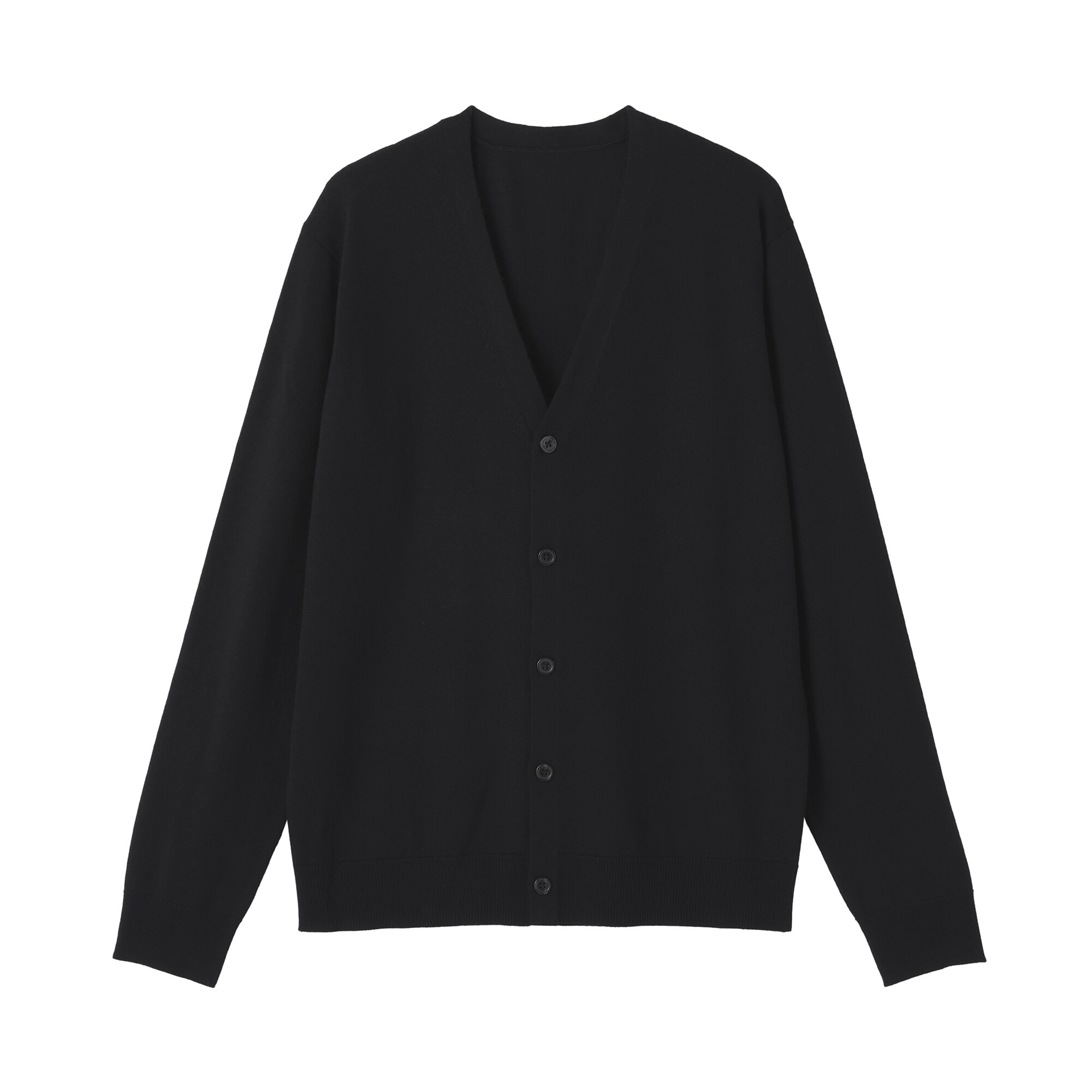 紳士　洗えるウールハイゲージＶネックカーディガン