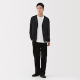 紳士　洗えるウールハイゲージＶネックカーディガン