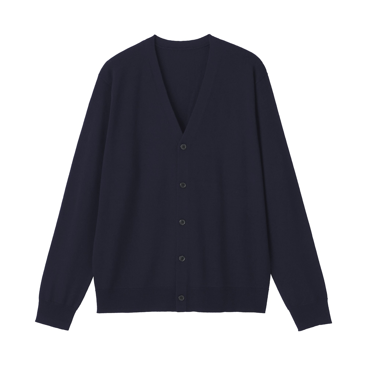 紳士　洗えるウールハイゲージＶネックカーディガン