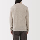 紳士　洗えるウールミドルゲージＶネックカーディガン