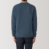 紳士　洗えるウールミドルゲージＶネックカーディガン