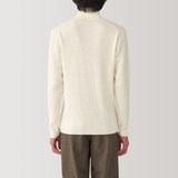 紳士　洗えるウールリブタートルネックセーター