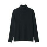 紳士　洗えるウールリブタートルネックセーター