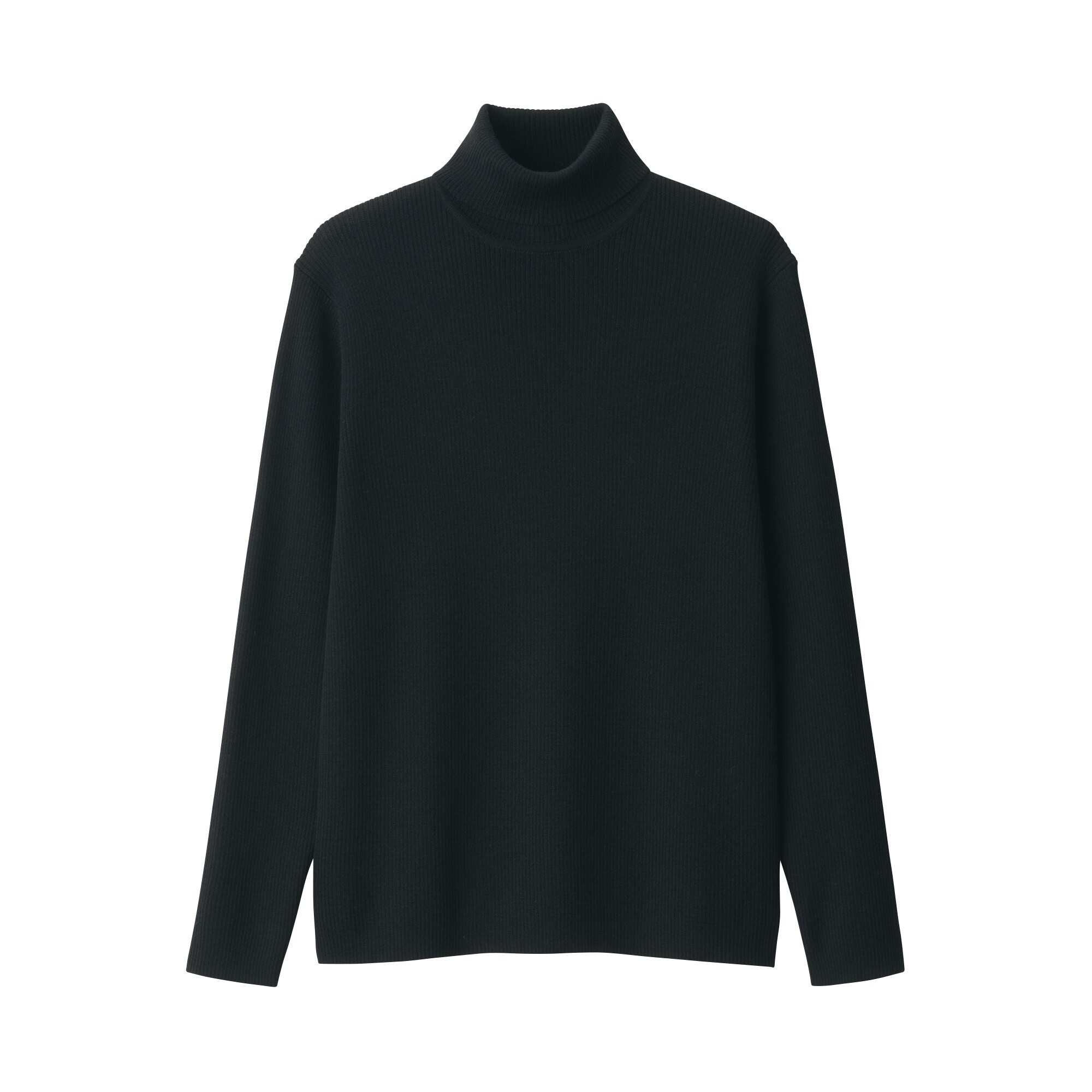 紳士　洗えるウールリブタートルネックセーター