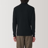 紳士　洗えるウールリブタートルネックセーター