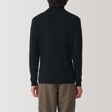 紳士　洗えるウールリブタートルネックセーター