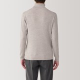 紳士　洗えるウールリブタートルネックセーター