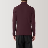 紳士　洗えるウールリブタートルネックセーター