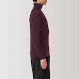 紳士　洗えるウールリブタートルネックセーター