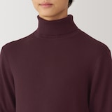 紳士　洗えるウールリブタートルネックセーター