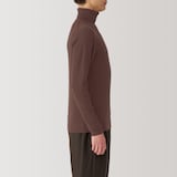 紳士　洗えるウールリブタートルネックセーター