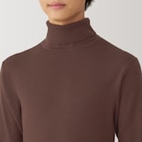 紳士　洗えるウールリブタートルネックセーター